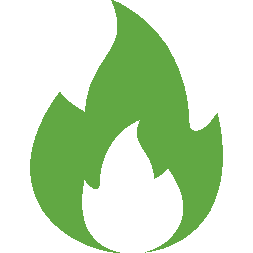 Flame logo green